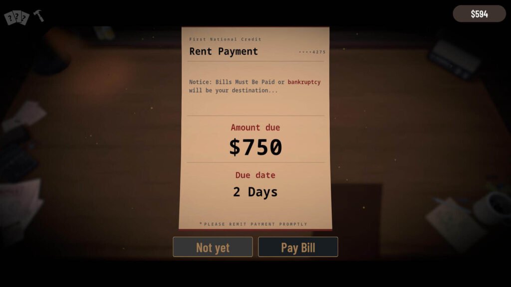 Best Settings for Bills Must Be Paid on PC
